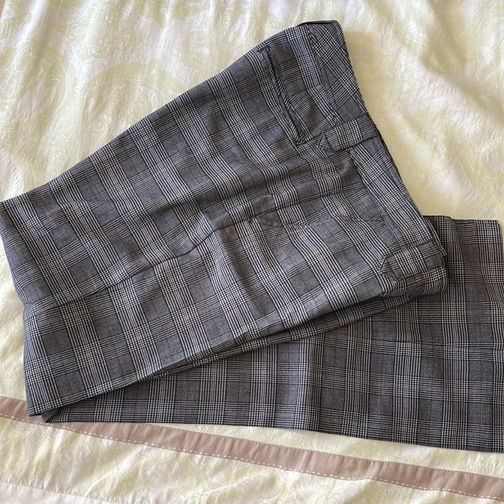 Grey plaid Cabi dress slacks, size 12